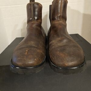 TIMBERLAND TORRANCE CHELSEA BOOTS ANKLE BROWN DISTRESSED PULL ON SIZE 11.5